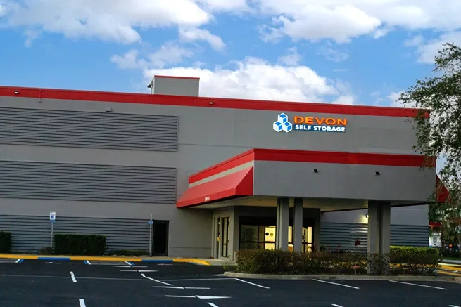 Devon Self Storage building with indoor units and climate control